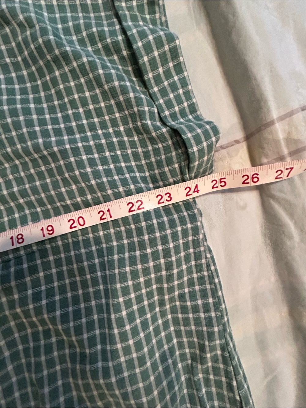 Madewell Women’s Green Check Tie-Hem Button-Down Shirt EUC Size 2X 18-20 - Picture 6 of 9